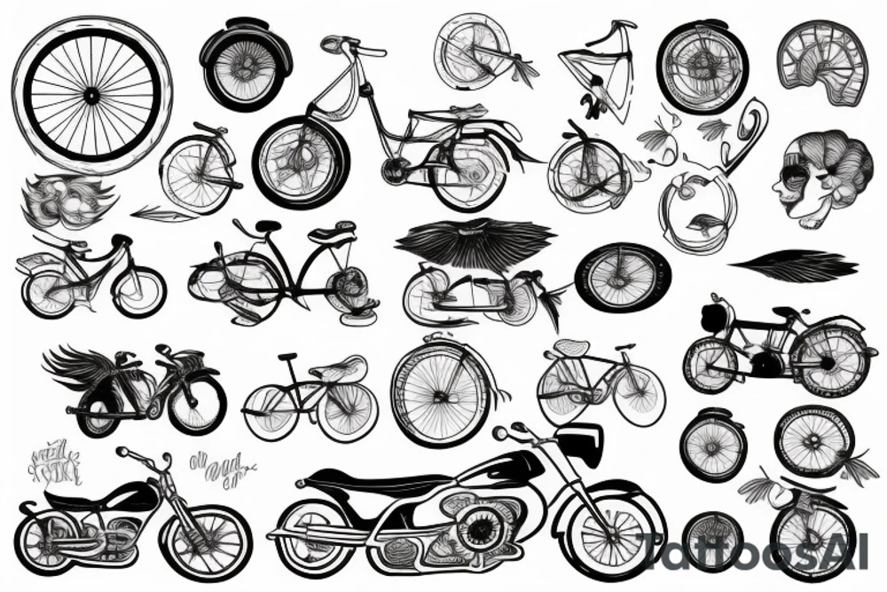 bike wind tattoo idea