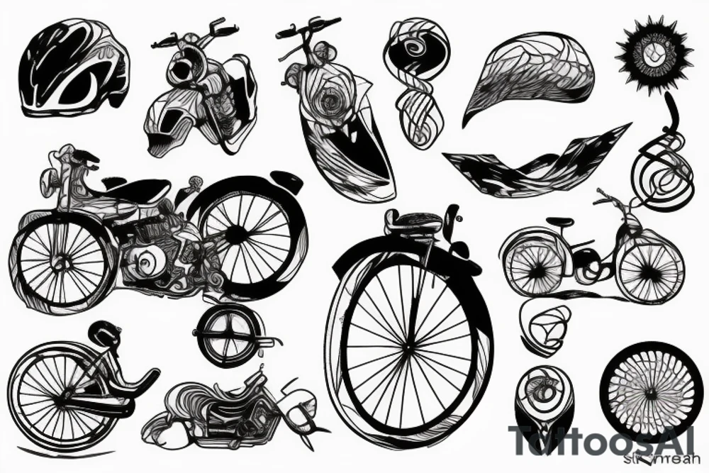 bike wind tattoo idea