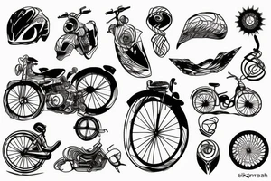 bike wind tattoo idea