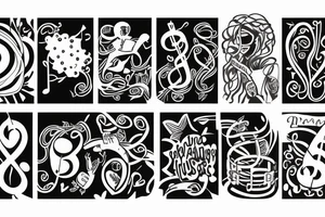2 daughters
music lover
bipolar diagnose tattoo idea