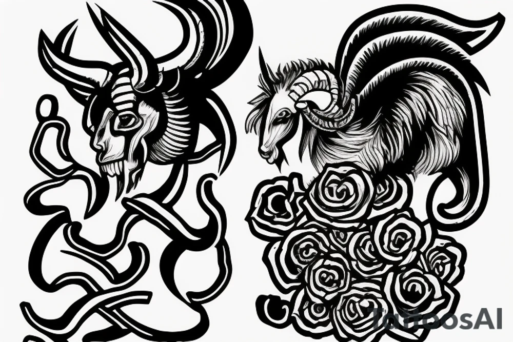 Ram on knee tattoo idea