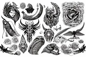 Epic Nordic back piece tattoo idea