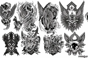 Epic Nordic back piece tattoo idea