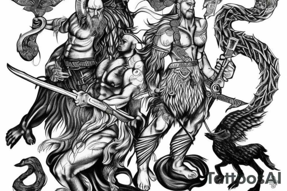 God of War, norse mythology. tattoo idea