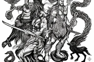 God of War, norse mythology. tattoo idea
