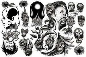 ADHD, pain and struggle inside mind. tattoo idea