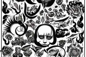 ADHD, pain and struggle inside mind. tattoo idea