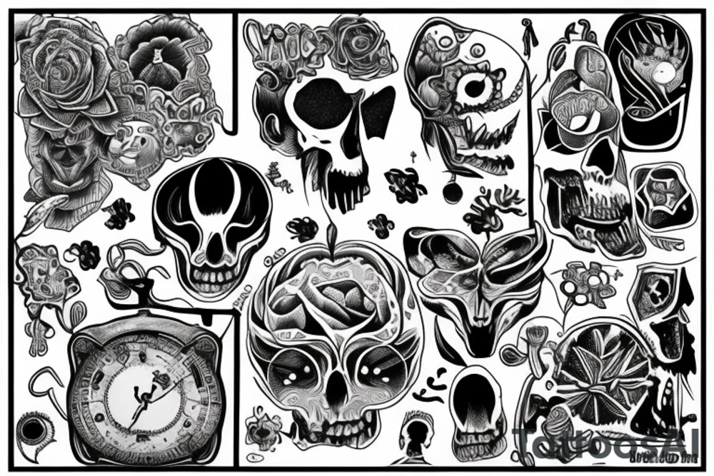 ADHD, pain and struggle inside mind. tattoo idea