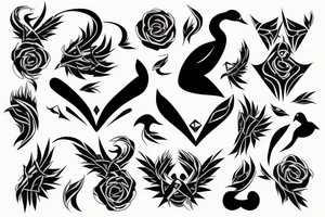 Art black swan tattoo idea