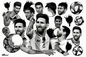 messi with the world cup tattoo idea
