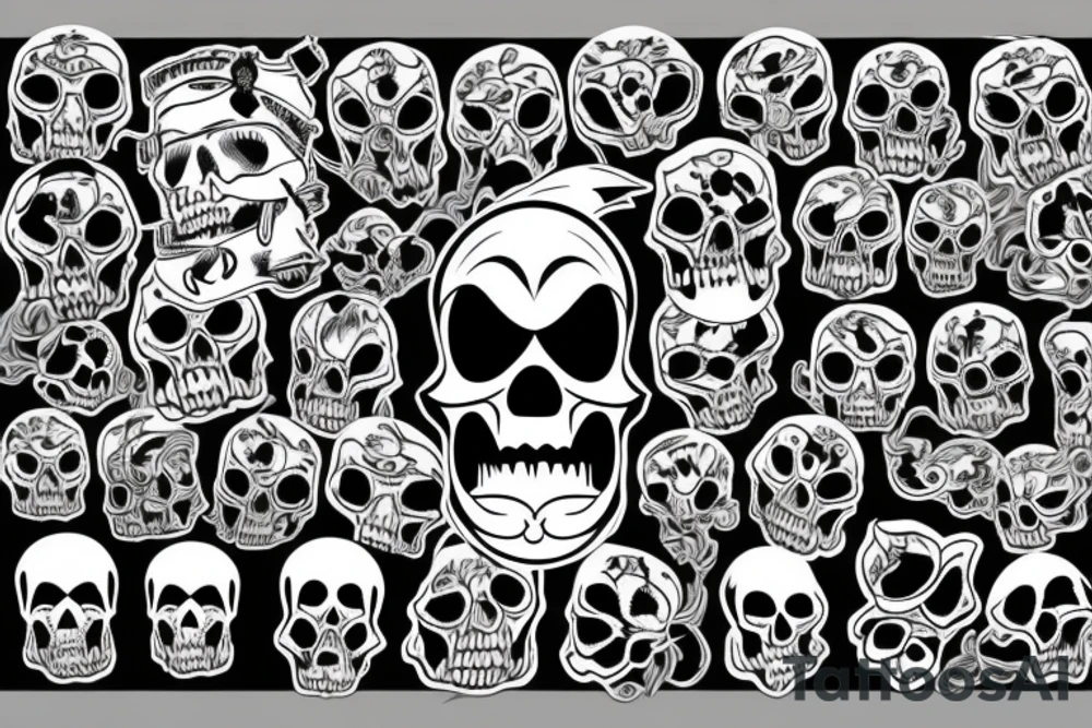 Smokey skull of death tattoo idea