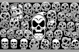 Smokey skull of death tattoo idea