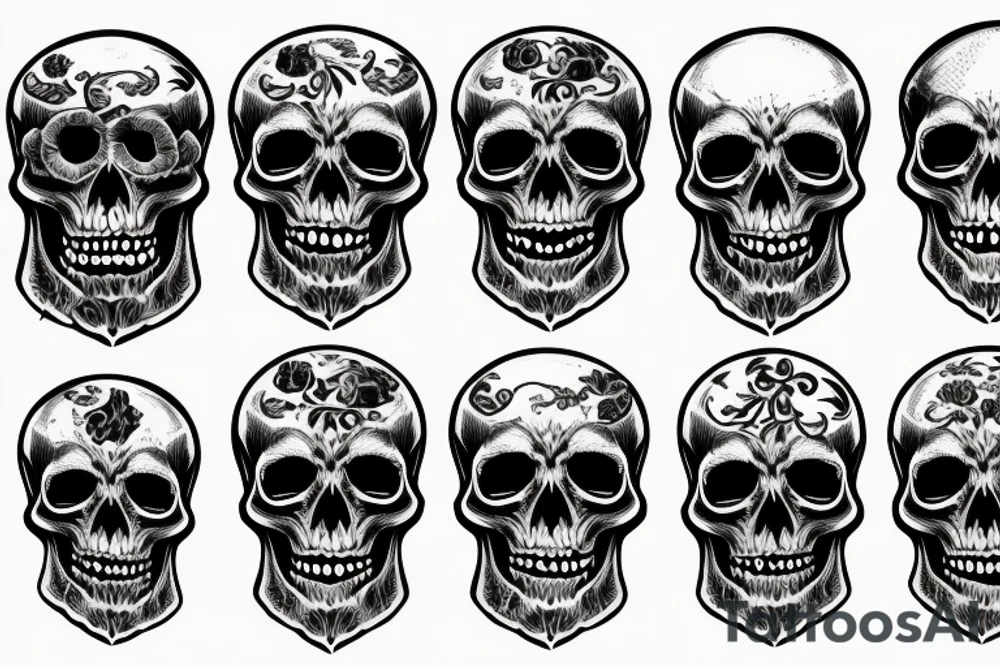 skull of death tattoo idea
