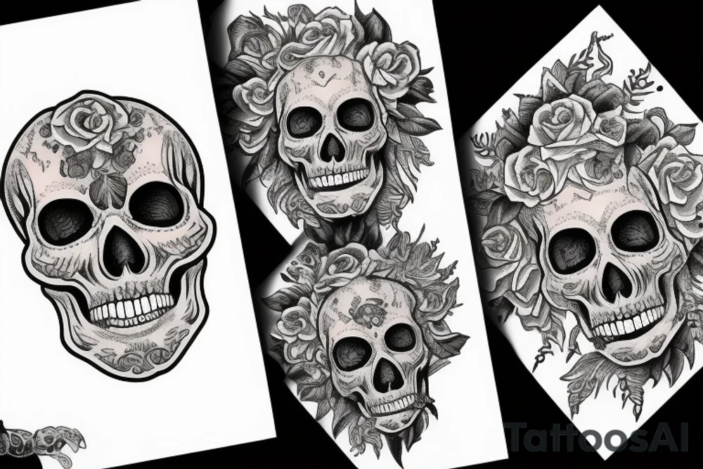 skull of death tattoo idea