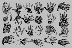 heavy hands, sand tattoo idea