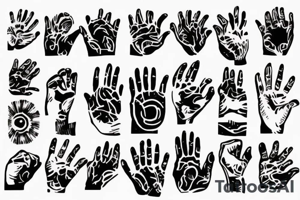 heavy hands, sand tattoo idea