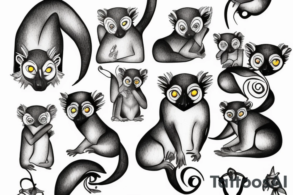 lemur, sand tattoo idea