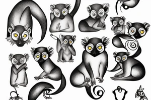 lemur, sand tattoo idea