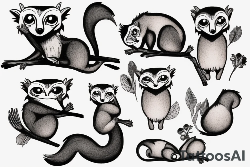 lemur, sand tattoo idea