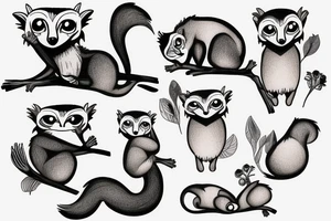 lemur, sand tattoo idea