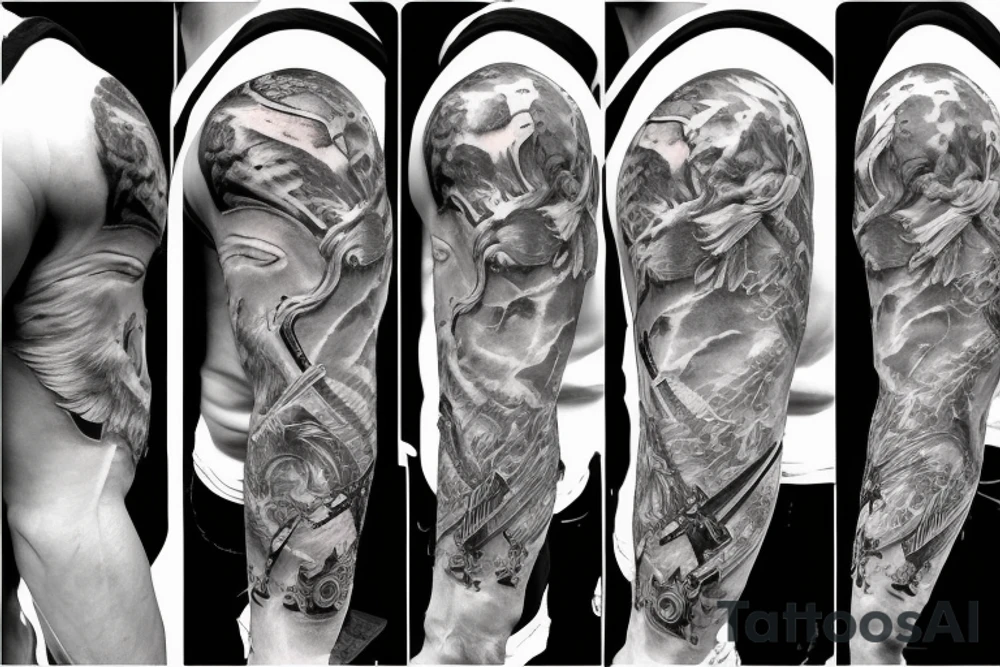 Hercules with sword tattoo idea