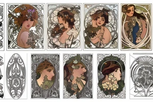 art nouveau tattoo idea