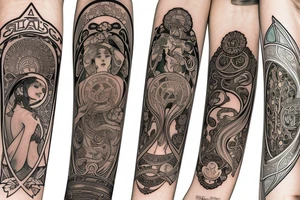 art nouveau tattoo idea