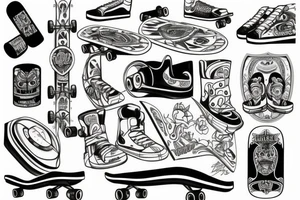 Skateboard tattoo idea