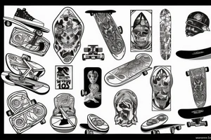 Skateboard tattoo idea