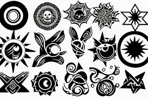 Sun and universe tattoo idea