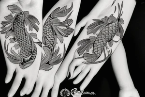 Koi Fish and Butterfly tattoo idea