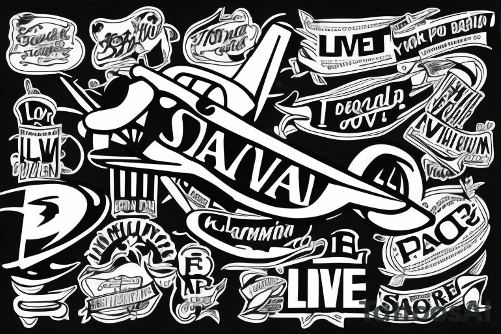 Prop plane pulling banner that says I Love Savanna tattoo idea