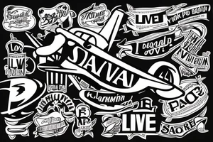 Prop plane pulling banner that says I Love Savanna tattoo idea