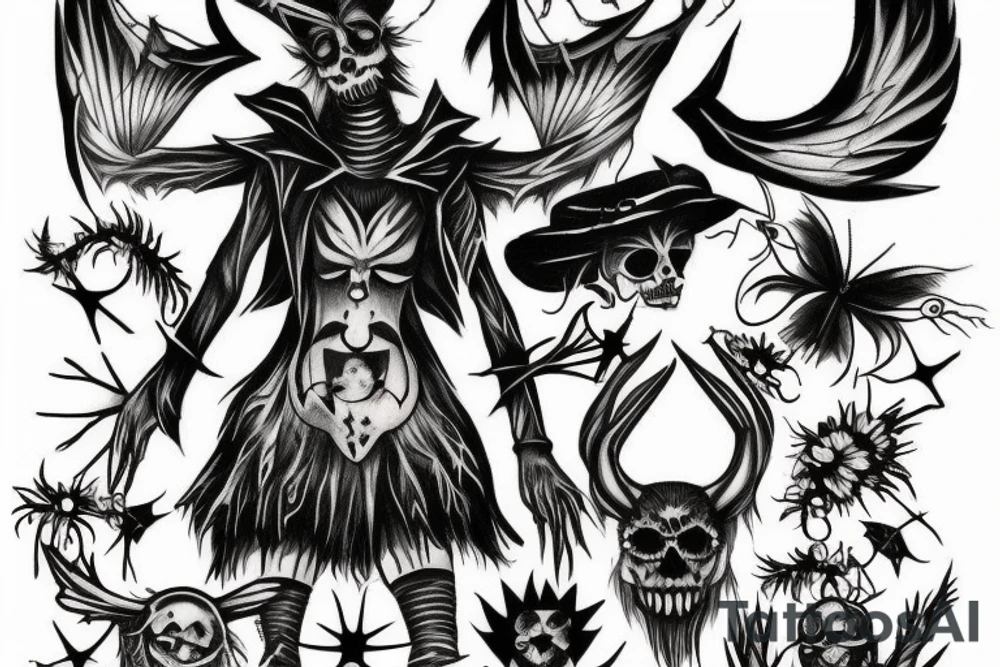 Devil scarecrow tattoo idea