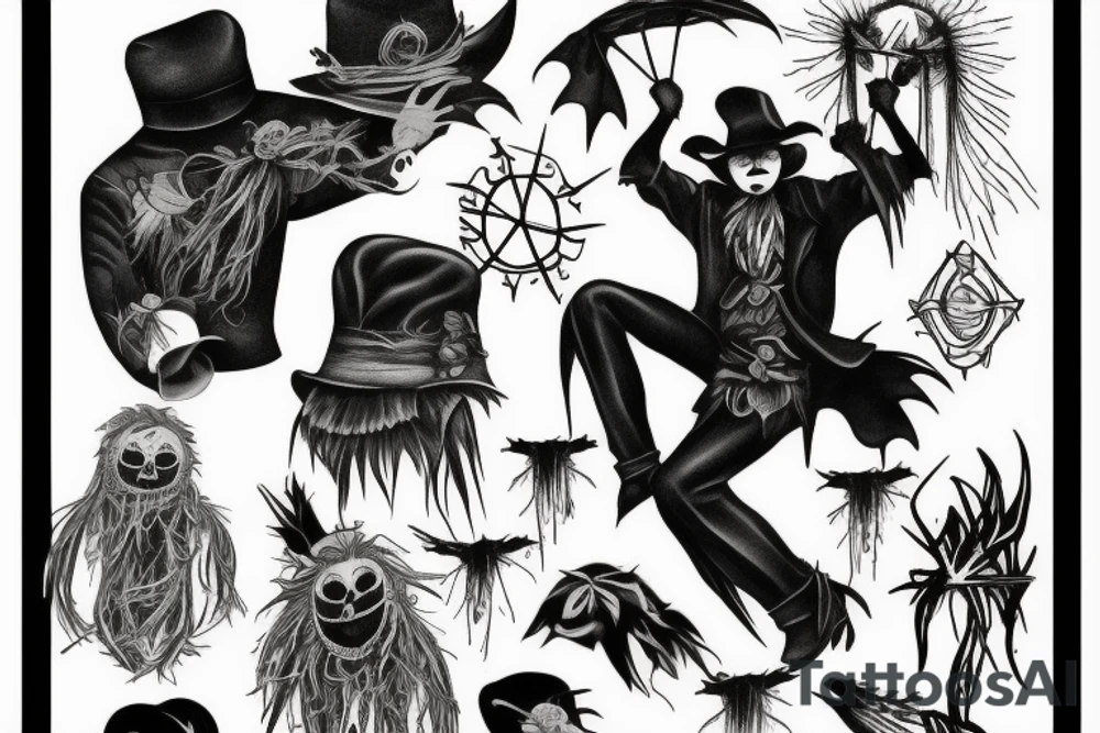 scarecrow large tattoo idea