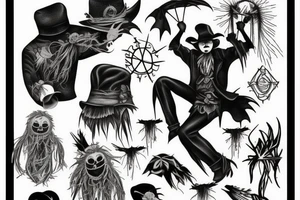 scarecrow large tattoo idea