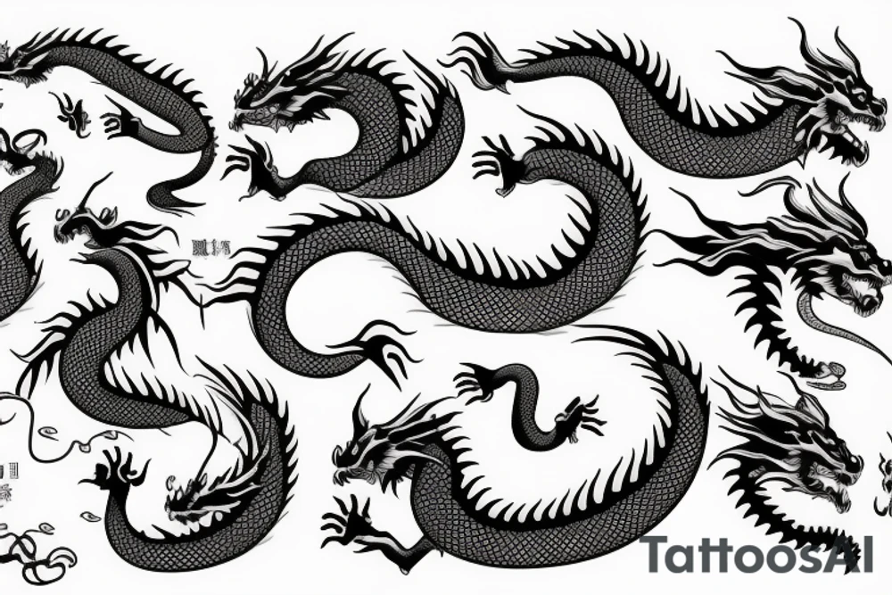 japanese style dragon tattoo idea