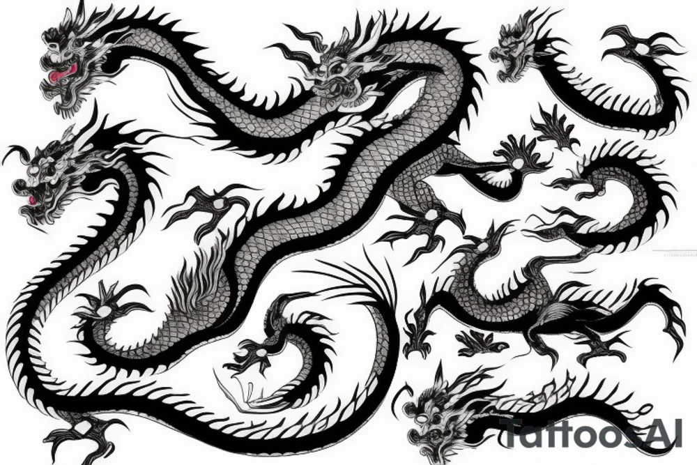 japanese style dragon tattoo idea