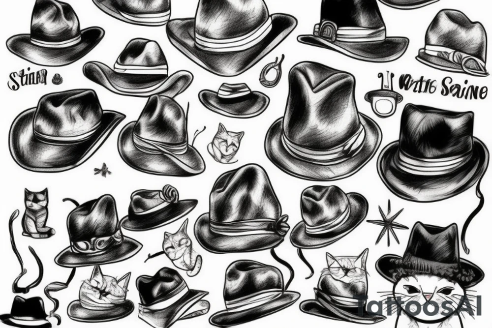 cat with hat tattoo idea