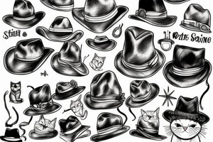cat with hat tattoo idea