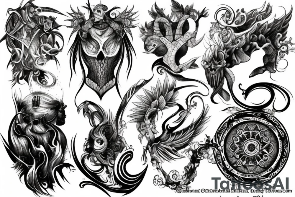 fantasy art tattoo idea