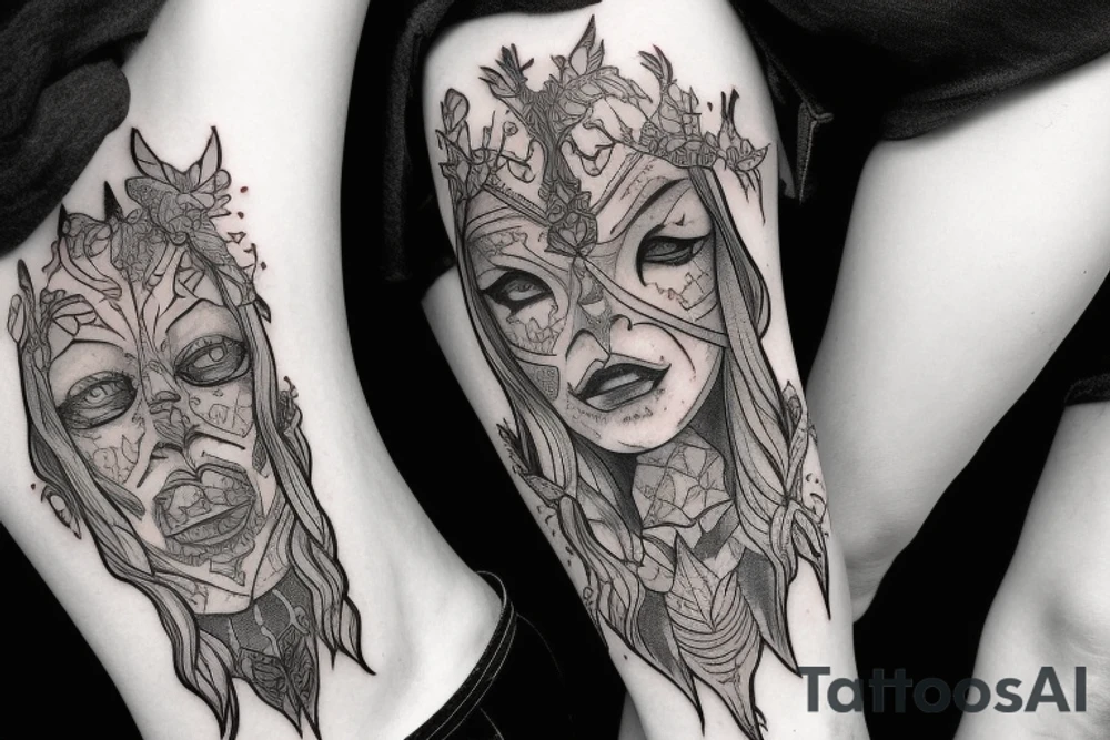 orc and elfes tattoo idea