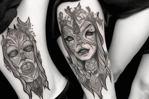 orc and elfes tattoo idea