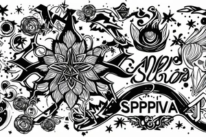supernova with an Aurora in the background tattoo idea