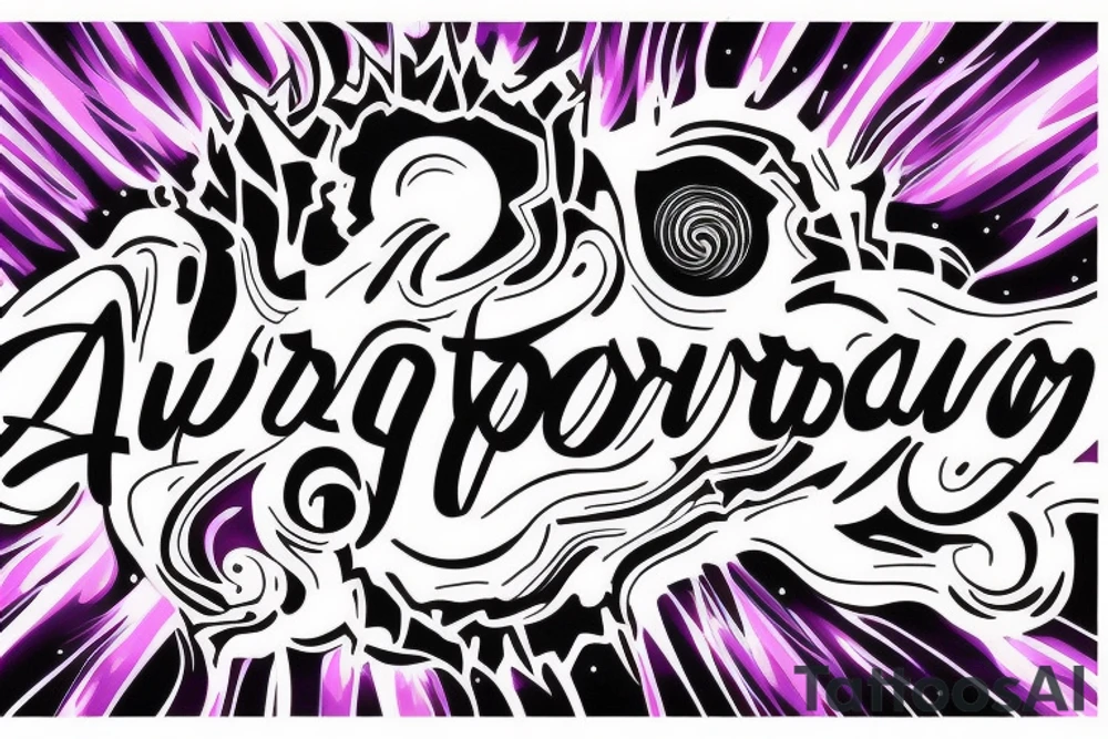 supernova with an Aurora in the background tattoo idea
