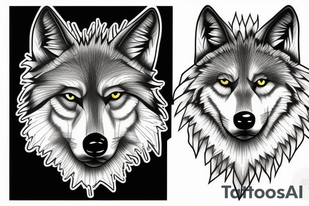 Wolf tattoo idea