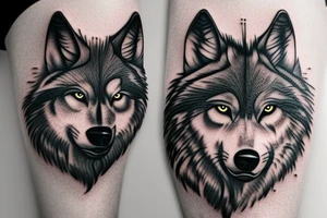 Wolf tattoo idea