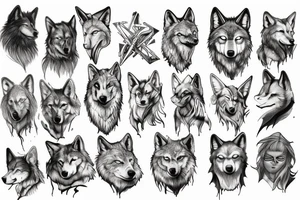 Wolf betende Hände Kreuz tattoo idea