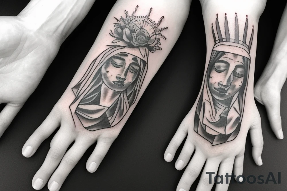 Praying hands tattoo idea