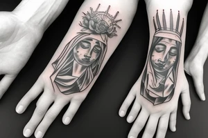 Praying hands tattoo idea